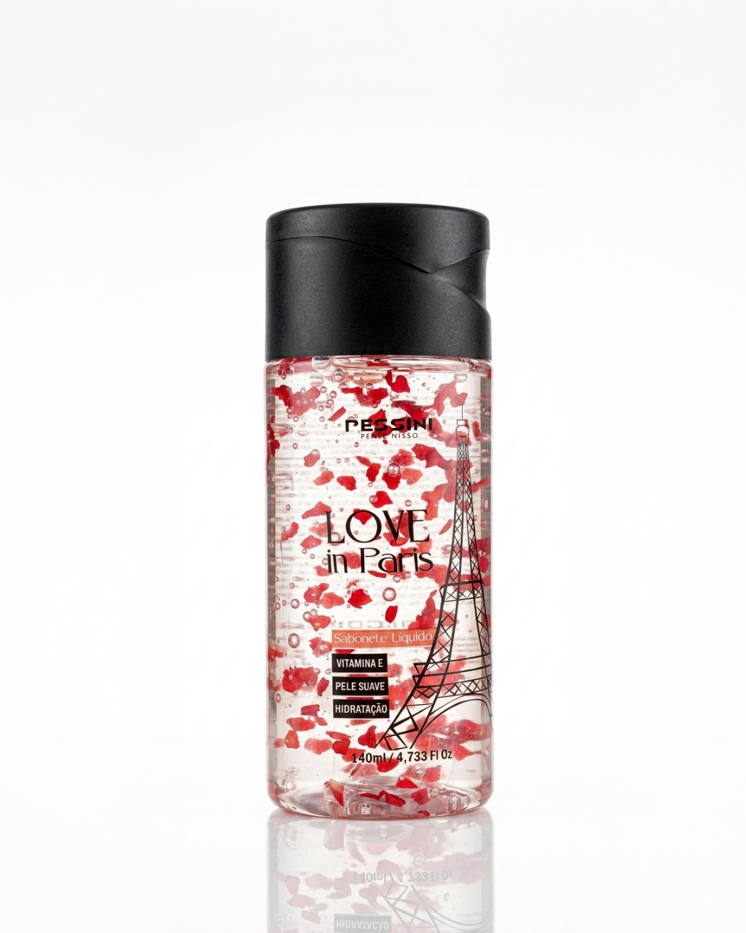 LOVE IN PARIS SABONETE LÍQUIDO COM VITAMINA E 140ML PESSINI