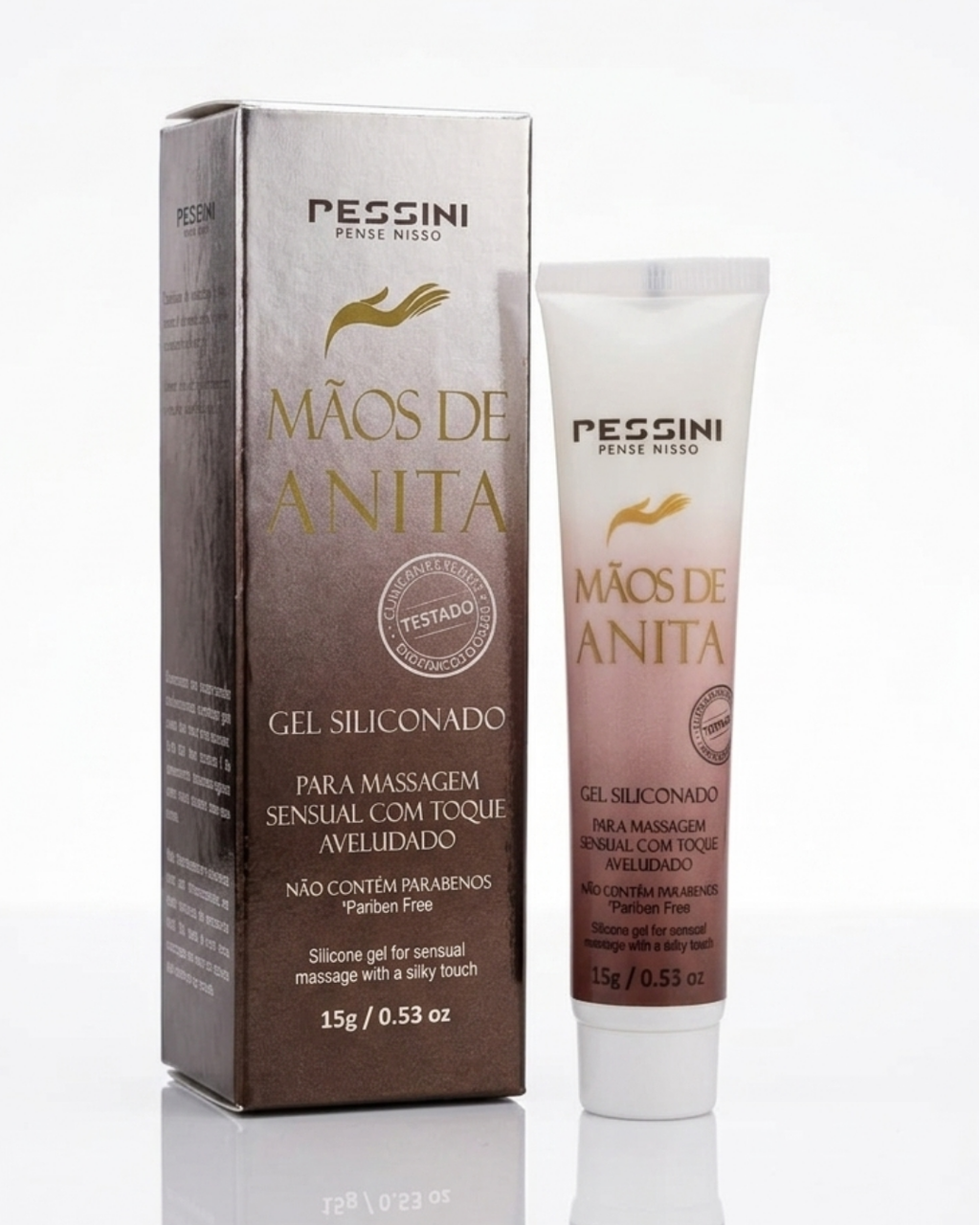 GEL SILICONADO PARA MASSAGEM COM TOQUE AVELUDADO MÃOS DE ANITA 15G PESSINI