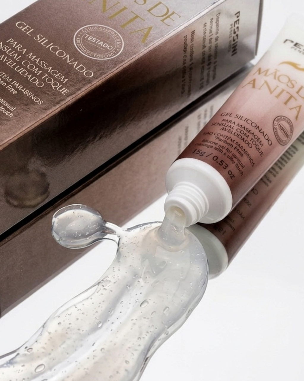 GEL SILICONADO PARA MASSAGEM COM TOQUE AVELUDADO MÃOS DE ANITA 15G PESSINI