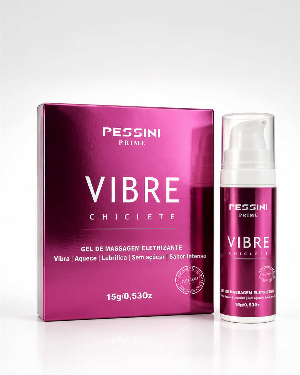 VIBRE GEL DE MASSAGEM ELETRIZANTE SABOR CHICLETE PESSINI